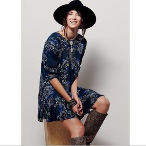 Free People SmoothTalker Green Floral Tunic, S